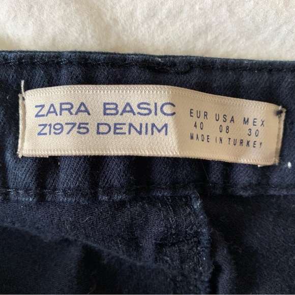 Zara Navy Jeans- Size 8 - Picture 4 of 8